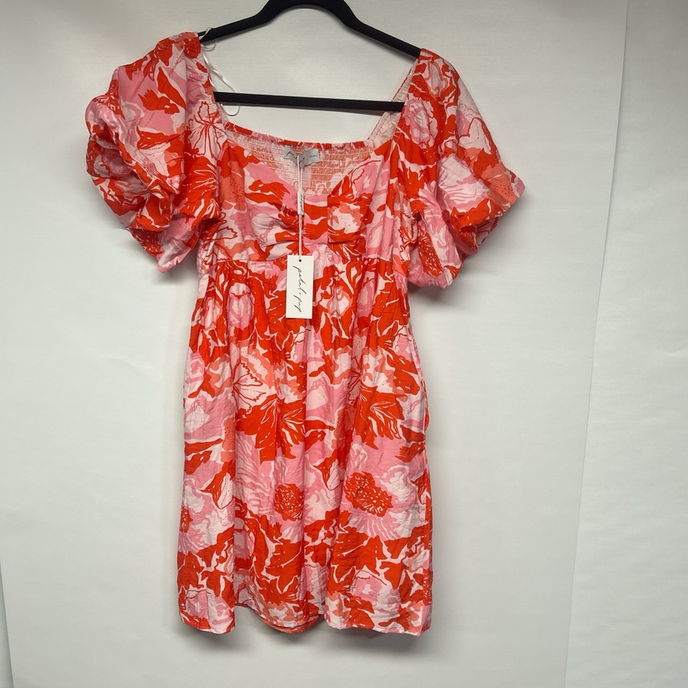 Petal & Pup Red and Pink Floral Mini Dress
